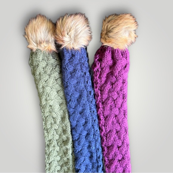 Bundle/3 Scarves Scarf Pom Pom Lot/3 - Picture 14 of 16